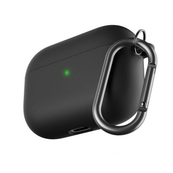 KeyBudz AirPods Pro Skal PodSkinz HyBridShell Series Keychain Case Svart