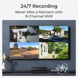Reolink NVS8-8MB4 4K UHD-säkerhetssystem 8-kanals NVR
