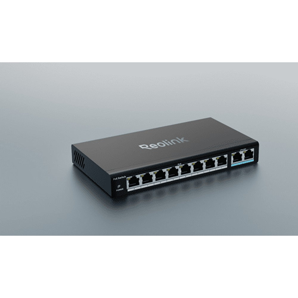 Reolink 10-port PoE-switch med 120W PoE-strömhantering