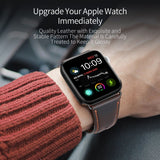 Dux Ducis Apple Watch 44/45/46mm/Ultra 49mm Armband Äkta Läder Mörkbrun