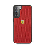 Ferrari Samsung Galaxy S21 Plus Skal Logo Perforerad Röd