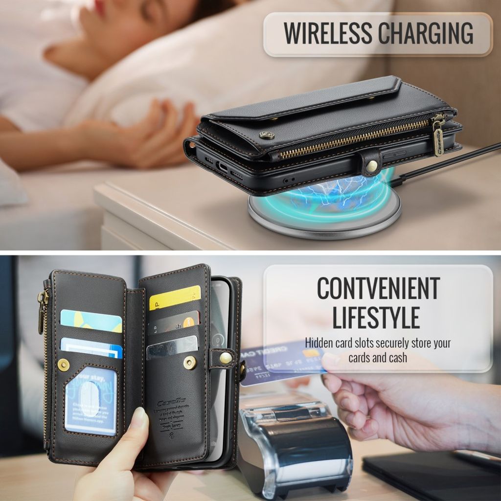 CaseMe iPhone 15 Fodral C36 Series Svart