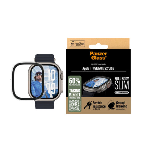 PanzerGlass Apple Watch Ultra 49mm Skal med Skärmskydd Full Body Transparent