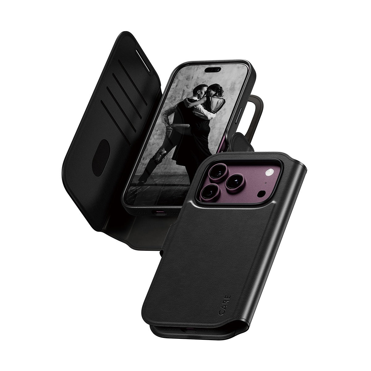 CARE by PanzerGlass iPhone 17 Pro/iPhone 18 Pro Fodral Tango Wallet MagSafe Svart