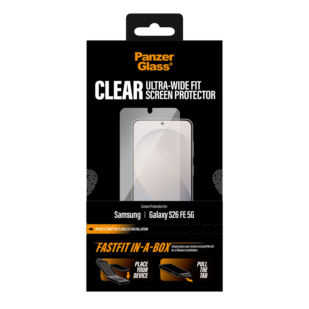 PanzerGlass Samsung Galaxy S26 FE Skärmskydd Fastfit In-a-Box