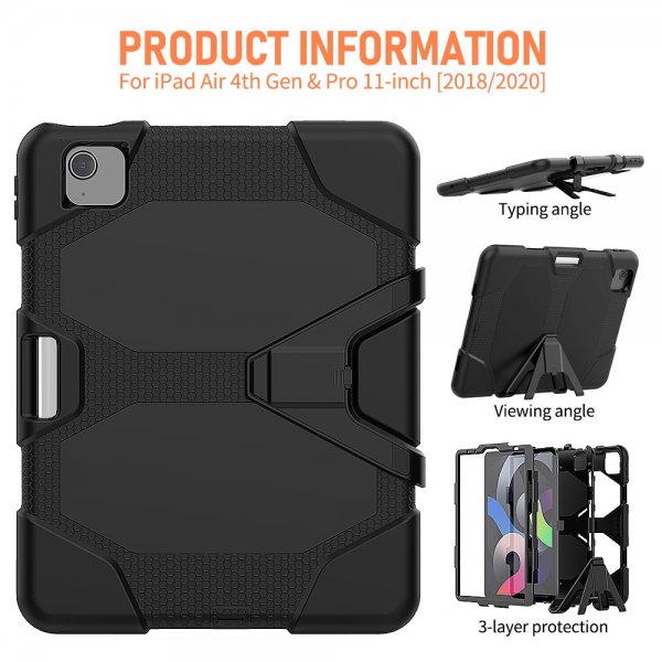 iPad Air 10.9 (gen 4/5) Skal Heavy Duty Armor Svart