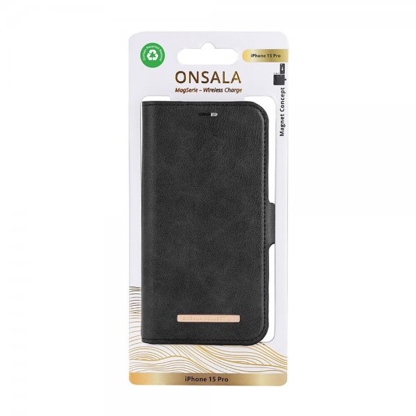 Onsala iPhone 15 Pro Fodral MagSeries Löstagbart Skal Svart
