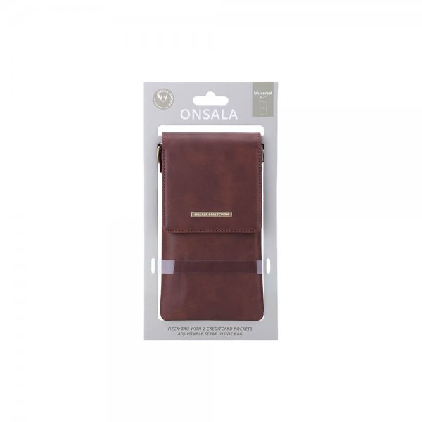 Onsala Mobilväska Neck-Bag 6.7" Brun