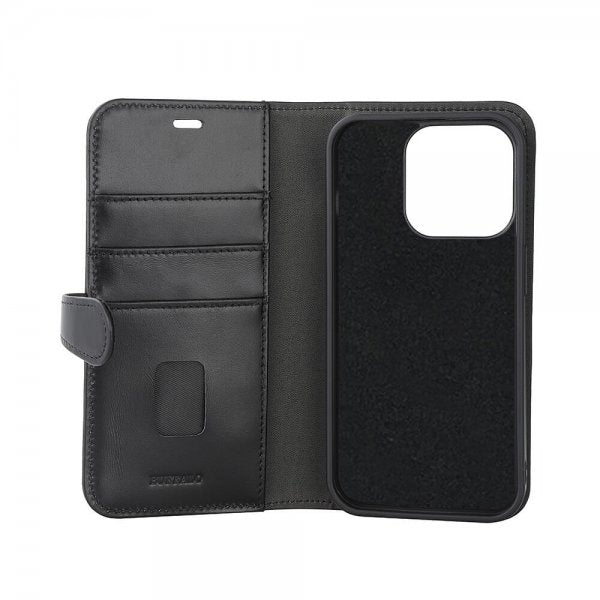 Buffalo iPhone 15 Pro Fodral 3 Kortfack Löstagbart Skal MagSeries Svart