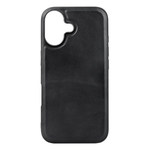 Buffalo iPhone 16 Skal Äkta läder MagSeries Svart