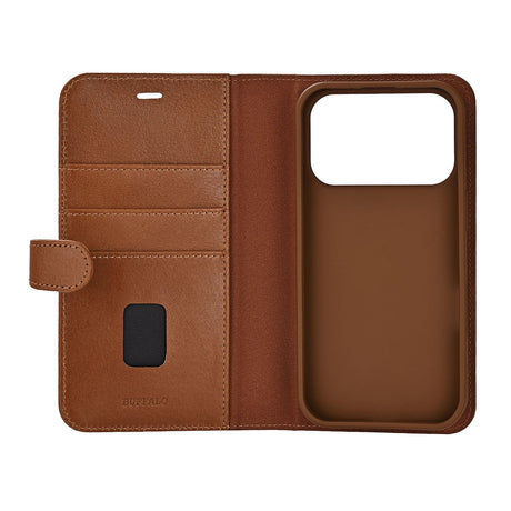 Buffalo iPhone 17 Pro/iPhone 18 Pro Fodral 2-in-1 Detachable Wallet Brun