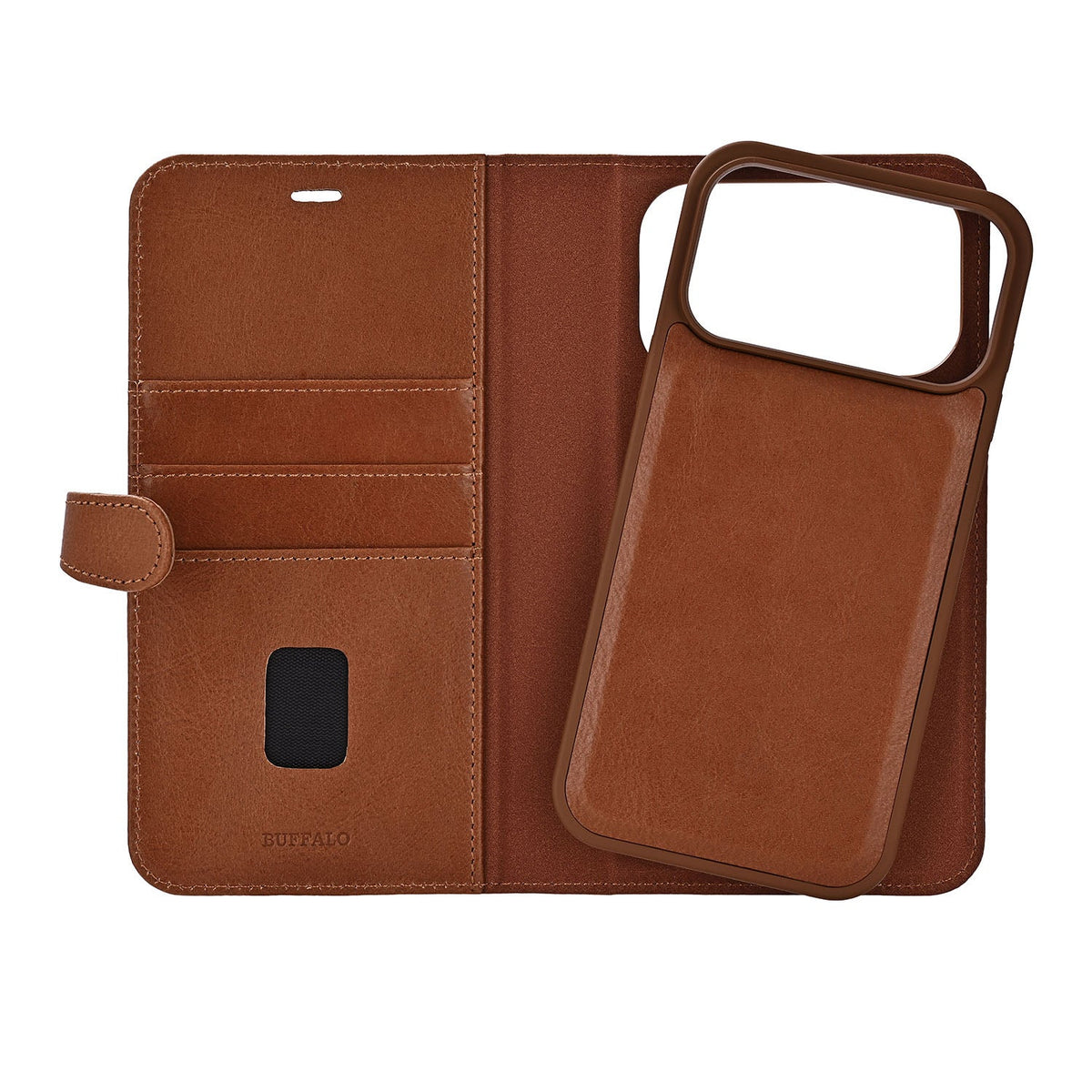 Buffalo iPhone 17 Pro Max/iPhone 18 Pro Max Fodral 2-in-1 Detachable Wallet Brun