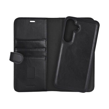 Buffalo Samsung Galaxy S26 FE Fodral 2-i-1 Äkta Läder 3 Kortfack Svart