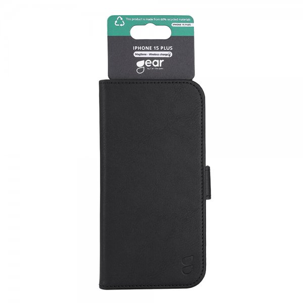 Gear iPhone 15 Plus Fodral 3 Kortfack MagSeries Svart