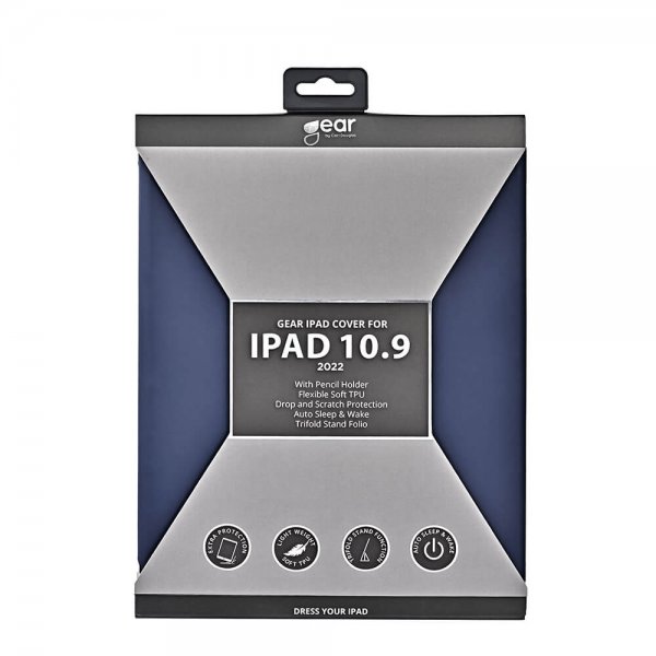 Gear iPad 10.9 (gen 10)/iPad 11 (A16) Fodral Pennhållare Blå
