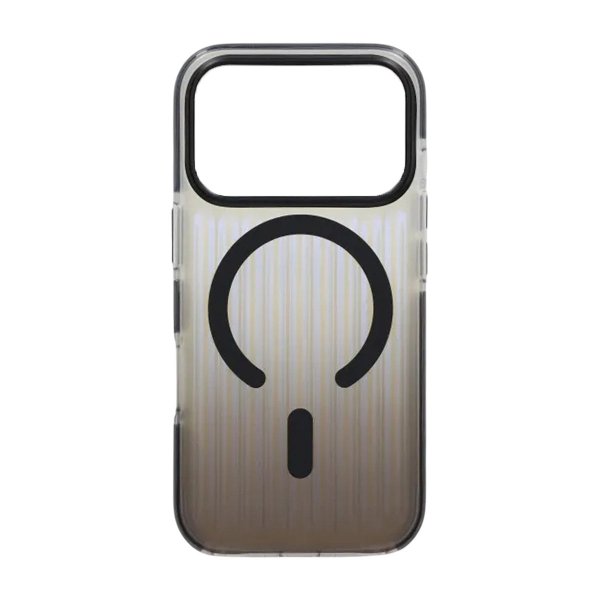 iPhone 17 Pro Max Skal Korrugerad MagSafe Svart Transparent