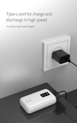 SiGN Mini Powerbank med Display 10 000mAh Vit
