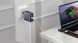 SiGN 140W Snabbladdare med Display 3xUSB-C/1xUSB-A Grå
