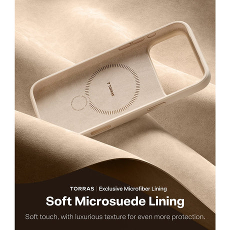 Torras iPhone 17 Pro Skal Ostand Q3 Silicone Desert Gold