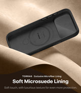 Torras iPhone 17 Pro Max Skal Ostand Q3 Silicone Obsidian Black