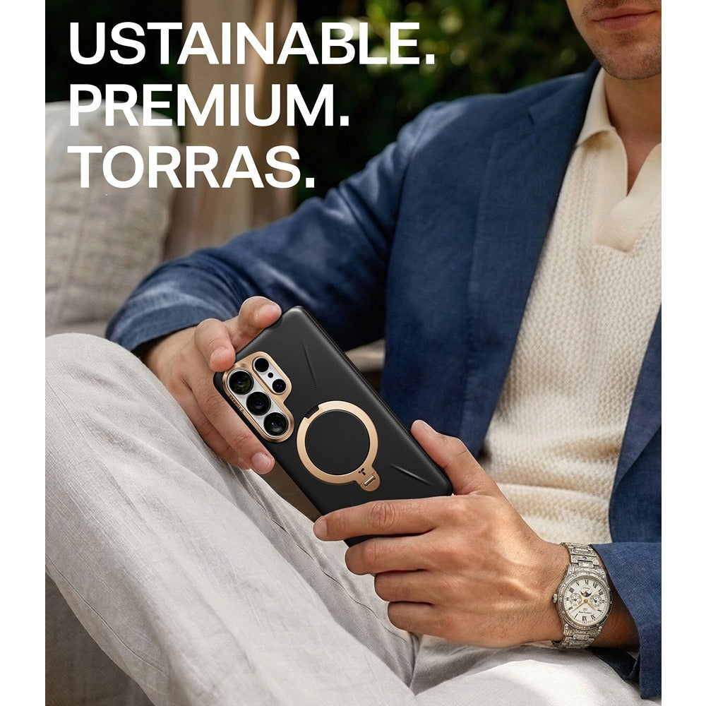 Torras Samsung Galaxy S26 Ultra Skal Ostand Q3 Vegskin Obsidian Black