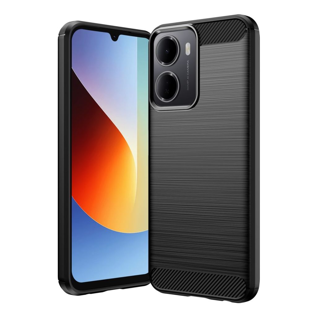 Xiaomi Redmi A7 Pro Skal Borstad Kolfibertextur Svart