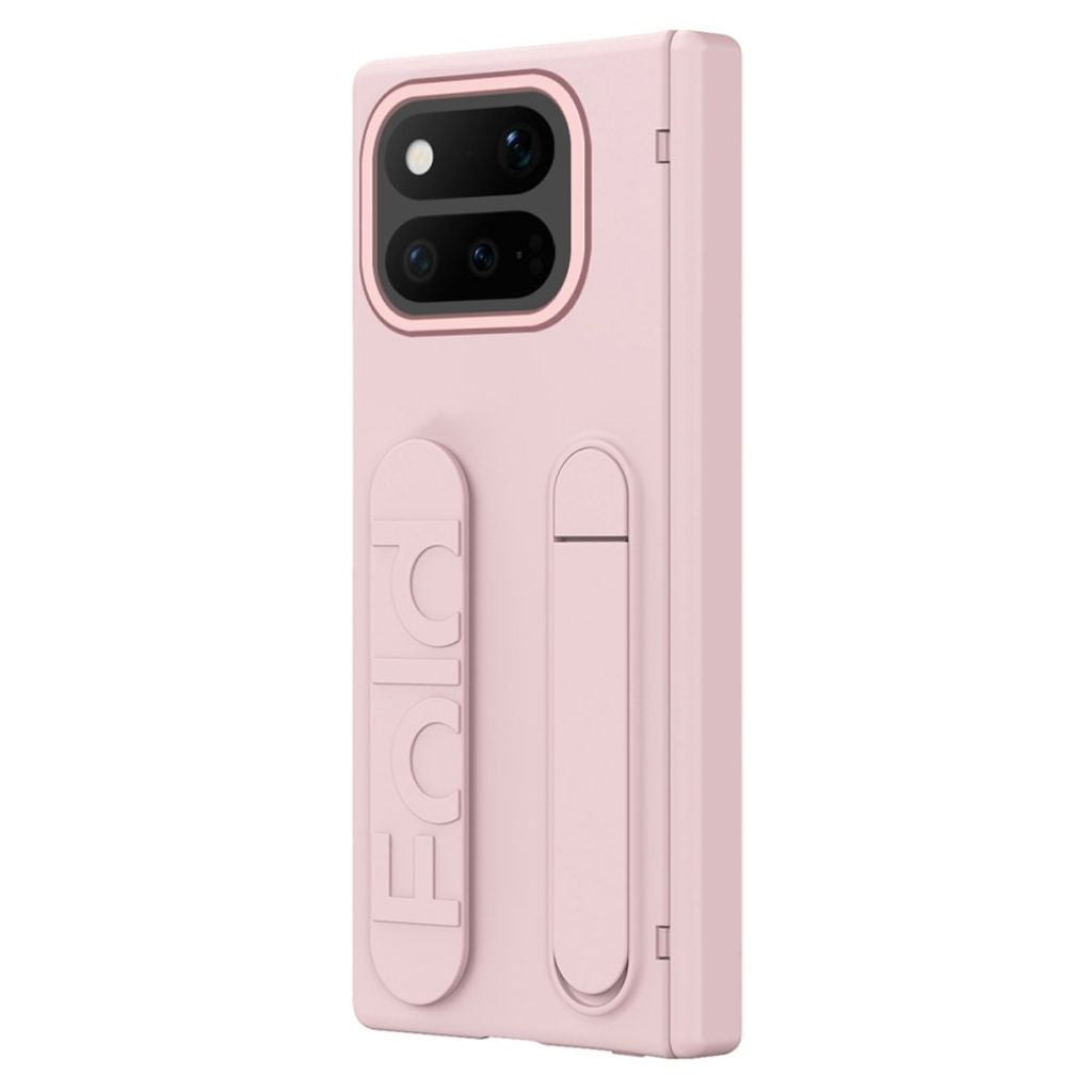 Google Pixel 11 Pro Fold Skal med Stativ & Handgrepp Rosa