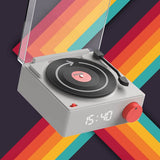 Mobility on Board Högtalare Väckarklocka Vinyl Retro Grå
