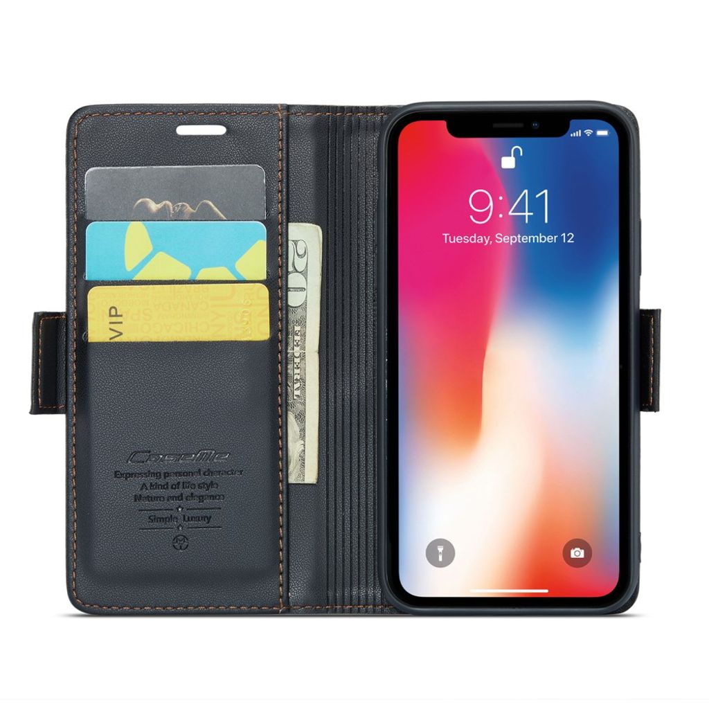 CaseMe iPhone Xs Max Fodral 023 Series Svart