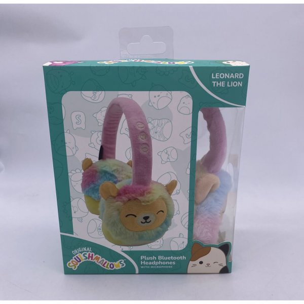 Squishmallows Hörlurar Plush Bluetooth Headphones Leonard the Lion