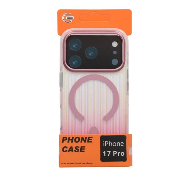 iPhone 17 Pro Skal Korrugerad MagSafe Rosa
