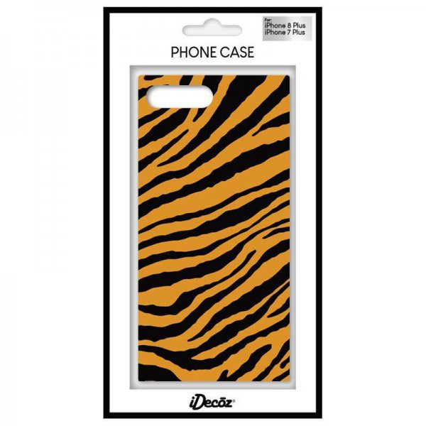 iDecoz iPhone 7 Plus/iPhone 8 Plus Skal Square Case Tiger