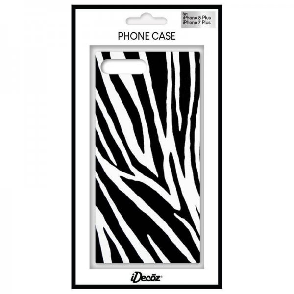 iDecoz iPhone 7 Plus/iPhone 8 Plus Skal Square Case Zebra