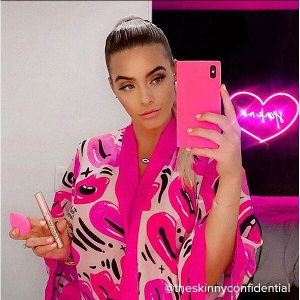 iDecoz iPhone Xs Max Skal Square Case Neon Rosa