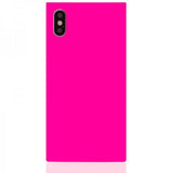 iDecoz iPhone X/Xs Skal Square Case Neon Rosa