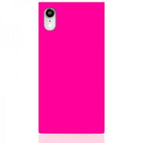 iDecoz iPhone Xr Skal Square Case Neon Rosa