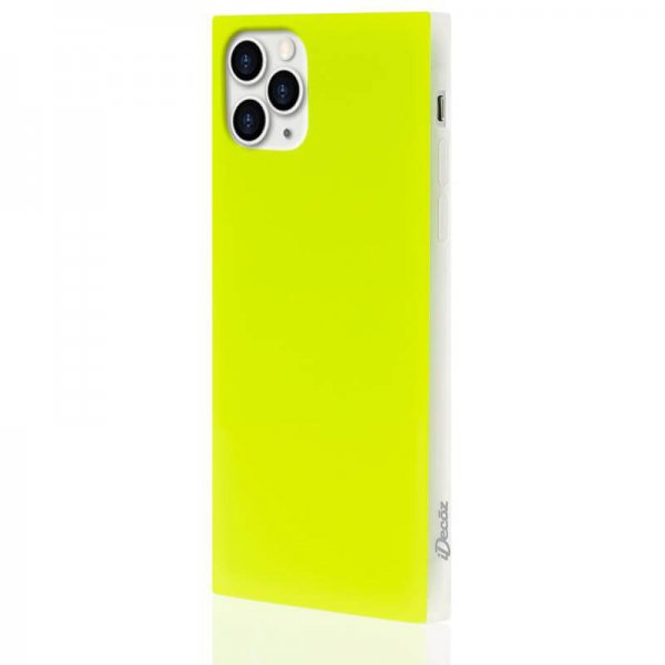 iDecoz iPhone 11 Pro Max Skal Square Case Neon Gul