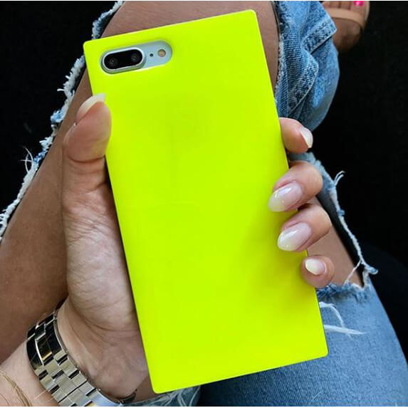 iDecoz iPhone 11 Pro Skal Square Case Neon Gul