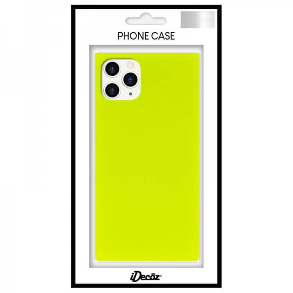iDecoz iPhone 11 Pro Skal Square Case Neon Gul