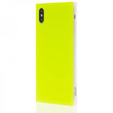 iDecoz iPhone Xs Max Skal Square Case Neon Gul