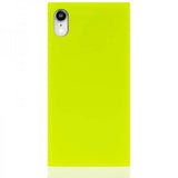 iDecoz iPhone Xr Skal Square Case Neon Gul