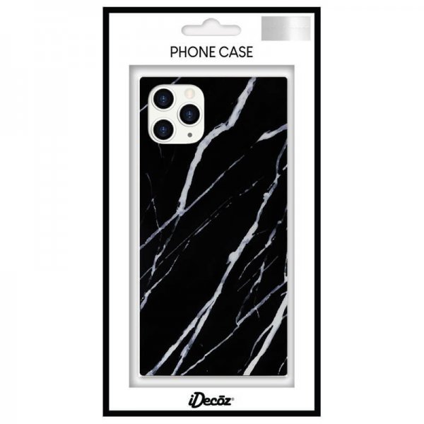 iDecoz iPhone 11 Pro Skal Square Case Marble Svart