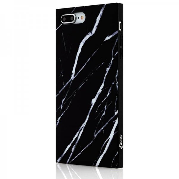 iDecoz iPhone 7 Plus/iPhone 8 Plus Skal Square Case Marble Svart