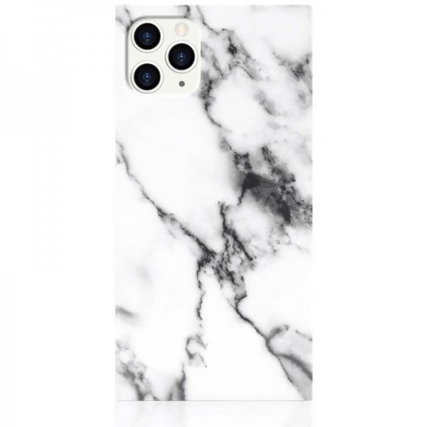 iDecoz iPhone 11 Pro Max Skal Square Case Marble Vit