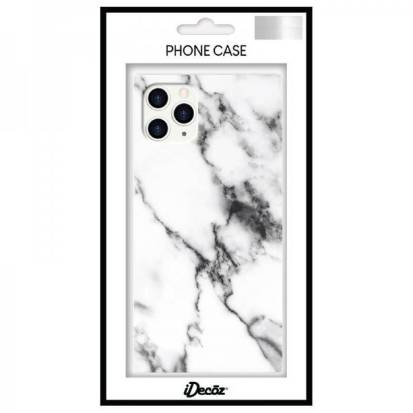 iDecoz iPhone 11 Pro Skal Square Case Marble Vit