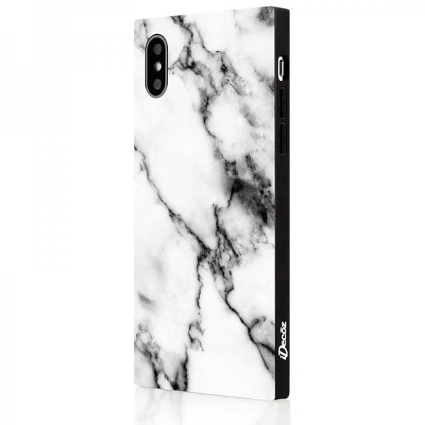 iDecoz iPhone X/Xs Skal Square Case Marble Vit