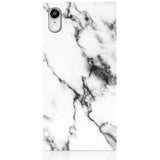 iDecoz iPhone Xr Skal Square Case Marble Vit