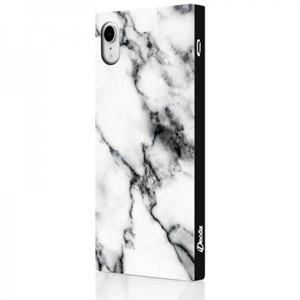 iDecoz iPhone Xr Skal Square Case Marble Vit