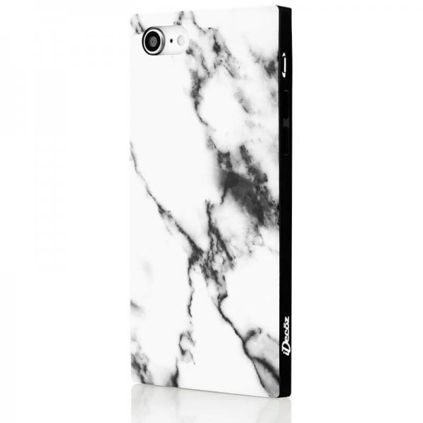 iDecoz iPhone 7/8/SE Skal Square Case Marble Vit