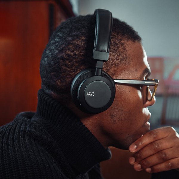 Jays Hörlurar q-Seven Combo Wireless ANC On-Ear Svart